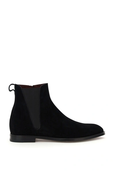 Dolce & Gabbana Giotto Suede Boots In Nero (black)