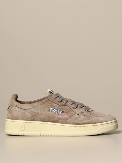 Autry Sneakers In Suede With Logo In Grey