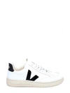 Veja Low-top White Leather Sneakers With Perforated Detailing In White