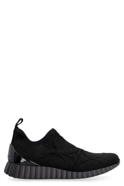 Ferragamo Fanny 2 Slip-on Sneakers In Black