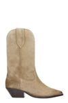 ISABEL MARANT DUERTO TEXAN BOOTS IN TAUPE SUEDE,BO044800M015S50TA taupe