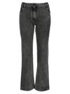 Off-white Cropped Leg Mid-rise Jeans In Dark Grey