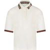 GUCCI IVORY GIRL POLO SHIRT WITH DOUBLE GG,11285247
