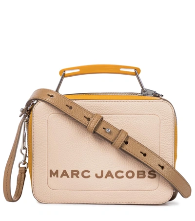 Marc Jacobs The Colorblock Textured Mini Box Bag In Beige
