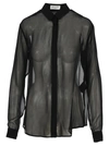 SAINT LAURENT SILK SHEER SHIRT,11467416