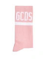 Gcds Logo Printed Socks In Pink
