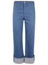 CHLOÉ FOLDED CUFF FITTED JEANS,11509494