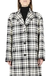 MIU MIU OVERSIZED COAT IN VIRGIN WOOL WITH CHECKED MOTIF,MS1760 16A F0002