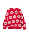 Gcds Mini Red Sweatshirt In Rosso