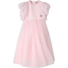 ELIE SAAB PINK DRESS FOR GIRL WITH ICONIC LOGO,11513145