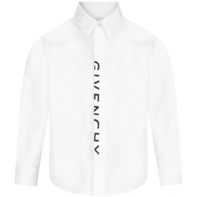 Givenchy Kids' White Shirt With Logo For Boy