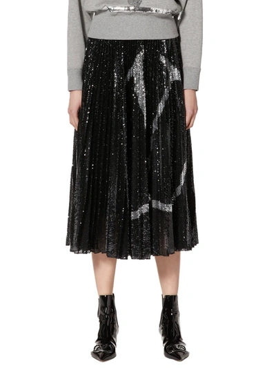 Valentino Jersey Skirt Vlogo Signature In Black