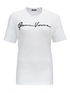 VERSACE T-SHIRT WITH FRONT LOGO,A85757A228806A2048