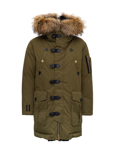 Dsquared2 Icon Padded Parka In Green