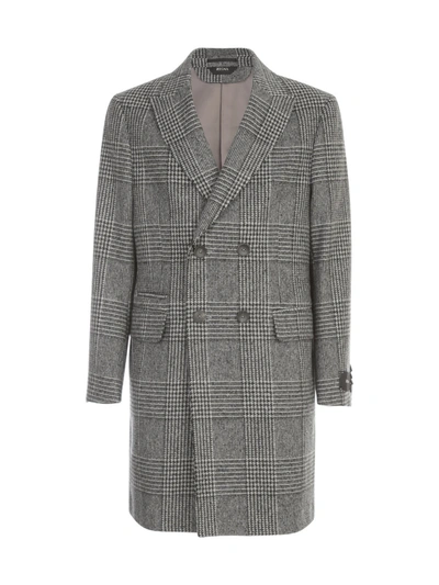 Z Zegna Checked Double-breasted Wool Coat