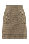 ALEXA CHUNG CHECKED MINI-SKIRT,P20SK02 CO314 C8033 TAN/NAVY