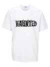 Msgm Haunted Crew-neck T-shirt In White