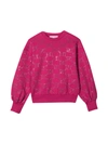 Alberta Ferretti Embellished Monogram Sweatshirt In Fucsia