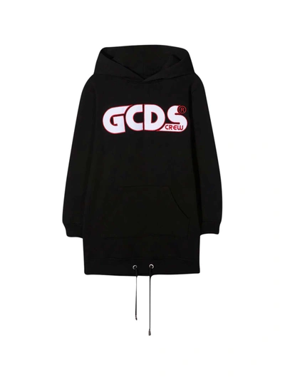 Gcds Mini Kids' Black Dress In Nero