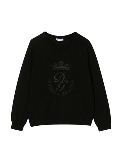 Dolce & Gabbana Kids' Black Sweater In Nero