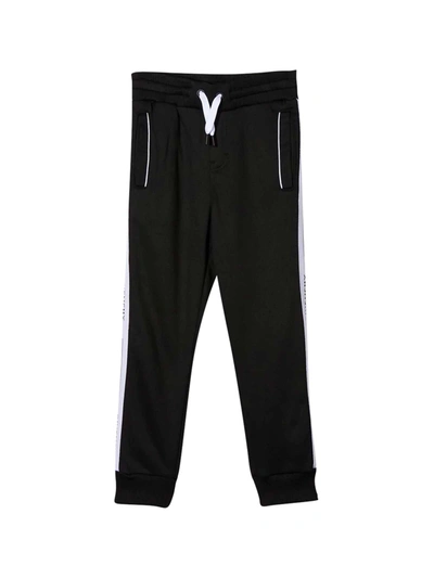 Givenchy Kids' Black Sporty Trousers In Nero