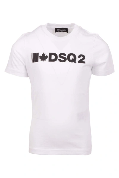 Dsquared2 Kids' Logo Print Cotton Jersey T-shirt In White
