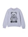 MOSCHINO GREY SWEATSHIRT WITH BLACK TOY PRESS,11572553