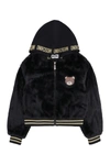 MOSCHINO PATCH BOMBER JACKET,HDA005LIA02 60100.T