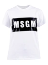 Msgm Box Logo T-shirt In White In White