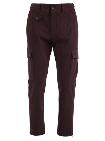 Dolce & Gabbana Cargo Trousers In Brown