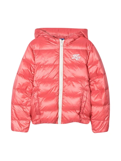 Fay Kids' Pink Down Jacket In Av