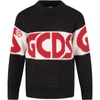 Gcds Mini Black Sweater For Kids With Red Logo In Nero