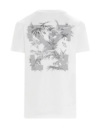 Off-white Birds Reflective T-shirt In White Grey