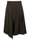 JW ANDERSON KHAKI GREEN VIRGIN WOOL SKIRT,SK0047PG0011575 KHAKI 575