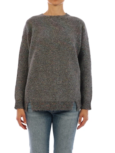 Stella Mccartney Sequins Long Sweater In Grey
