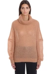 Alexandre Vauthier Chunky-knit Roll-neck Jumper In Beige