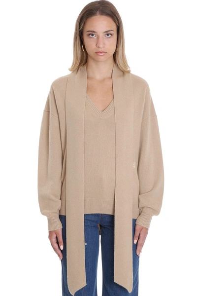 Chloé Knitwear In Beige Wool