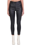 THEORY JEAN L.BRISTOL PANTS IN BLACK LEATHER,11633489