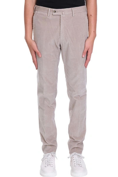 Pt01 Pants In Beige Velvet