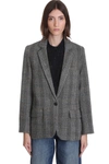 Isabel Marant Étoile Charly Single-breasted Wool Blazer In Grey