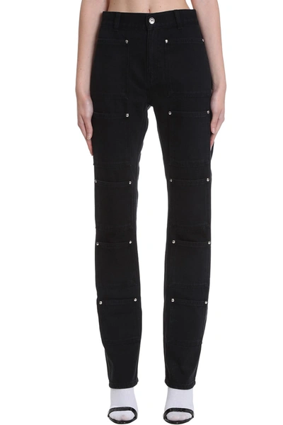 Lourdes Multi-pocket Bootcut Jeans In Black