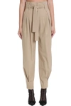 RED VALENTINO PANTS IN BEIGE COTTON,11636503
