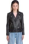 RED VALENTINO LEATHER JACKET IN BLACK LEATHER,11636496
