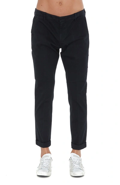 Dondup Straight-leg Skinny Trousers In Blue