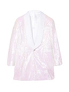 BALMAIN WHITE BLAZER WITH SEQUINS,6N1110ND520100MC