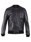 Dolce & Gabbana Lambskin Jacket With Branded Plate In Black