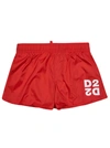 Dsquared2 Teen Logo-print Track Shorts In Red