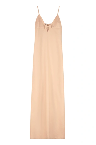 Miu Miu Long Dress With Split In Pink