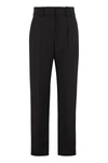 BALMAIN HIGH-WAIST TAPERED-FIT TROUSERS,UF15172V093 0PA