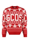 Gcds Logo Embroidered Jumper In Red